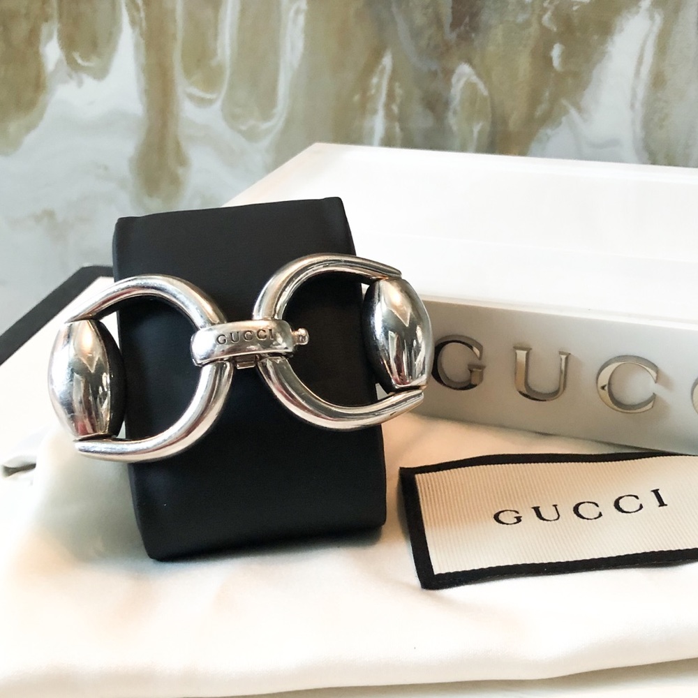 Rare Gucci Sterling Silver Horsebit Bracelet - Picture 2 of 8